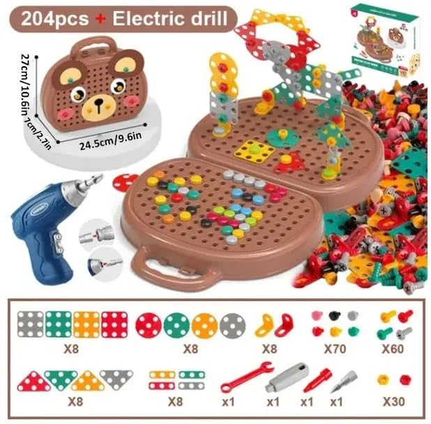 Foto 7 pulgar | Caja de Herramientas de Juguete Keolaa Magic Montessori Play con Taladro Eléctrico - Venta Internacional