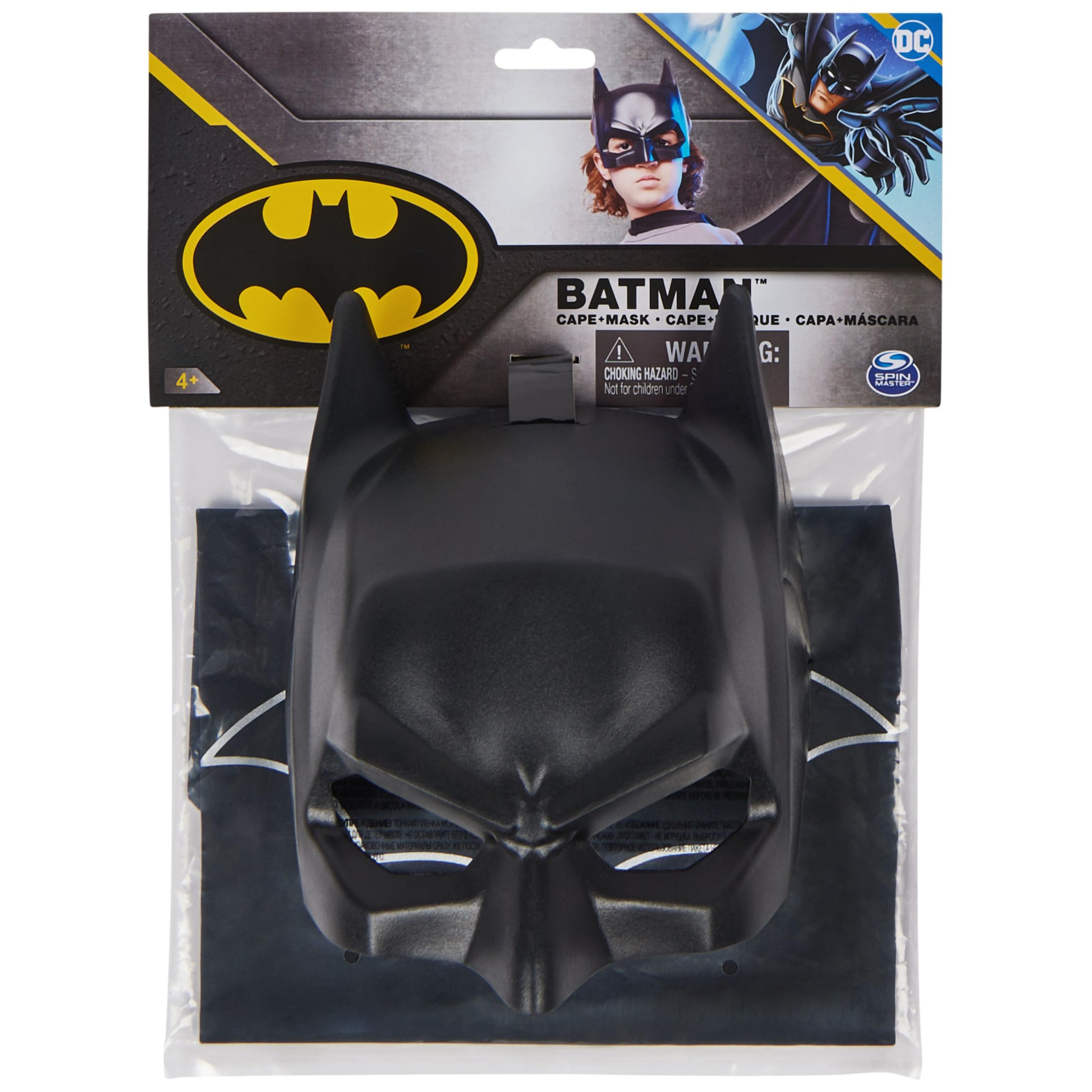 Foto 3 pulgar | Set De Disfraces Con Capa Y Máscara De Batman De Dc Comics Para Niños Mayores De 4 Años - Venta Internacional.