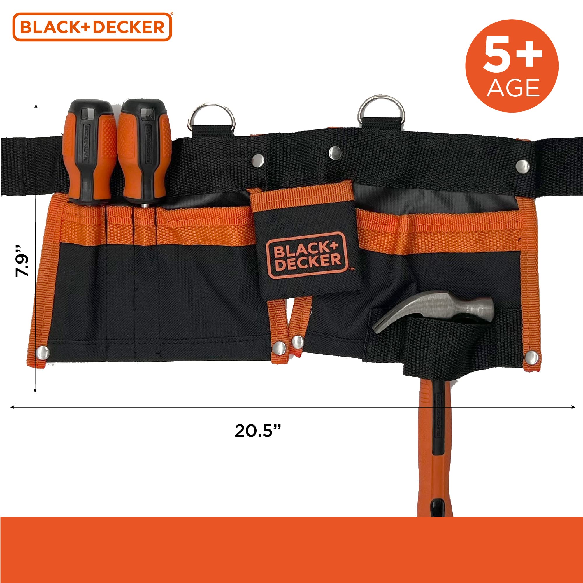 Foto 3 pulgar | Cinturón De Herramientas Black & Decker Para Niños Con Correa Ajustable Para Juegos De Simulación - Venta Internacion