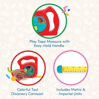 Foto 3 | Cinta Métrica De Juguete Battat Working Reel Con Mango Fácil De Sujetar - Venta Internacional.