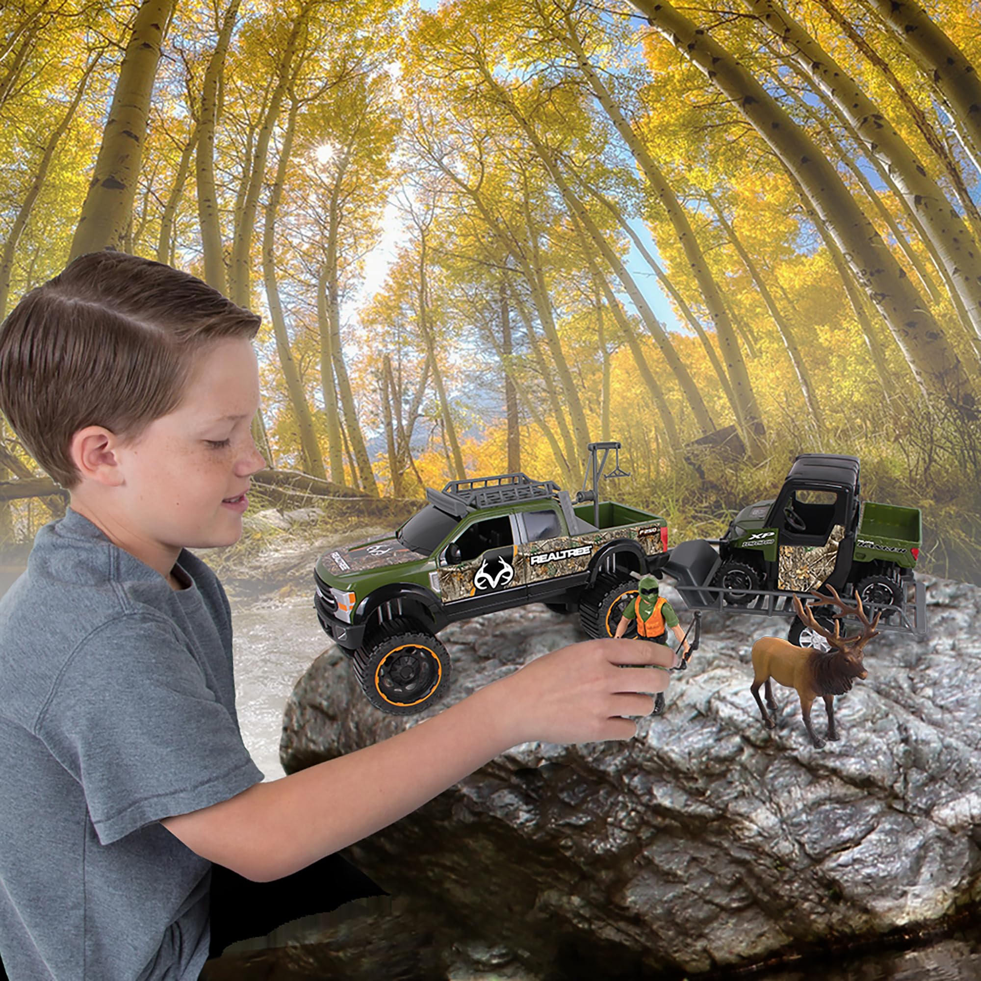 Foto 3 | Playset Nkok Realtree A Escala 1/18 Con Ford F-250 Y Polaris - Venta Internacional.
