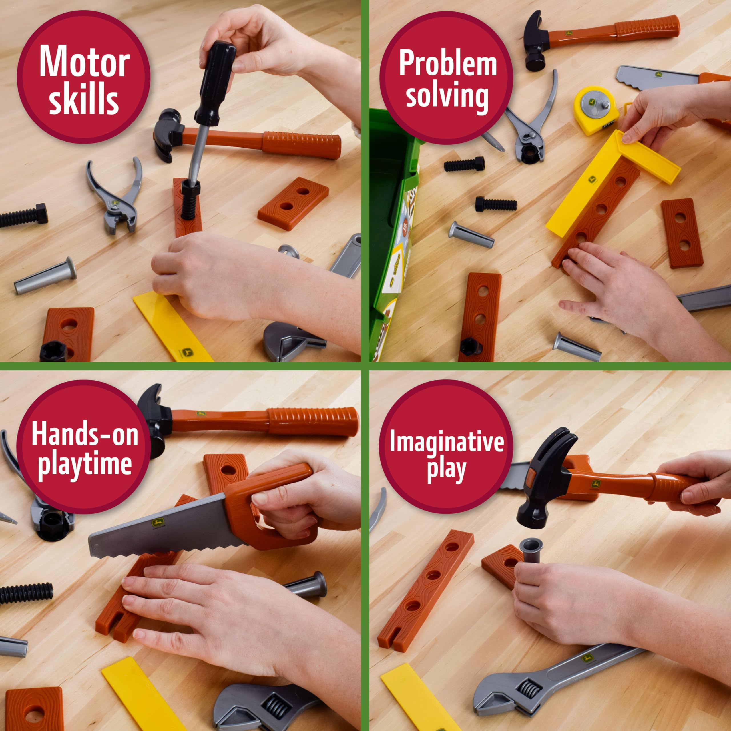 Foto 5 pulgar | Caja De Herramientas Construction Playset John Deere Deluxe, 18 Piezas - Venta Internacional.