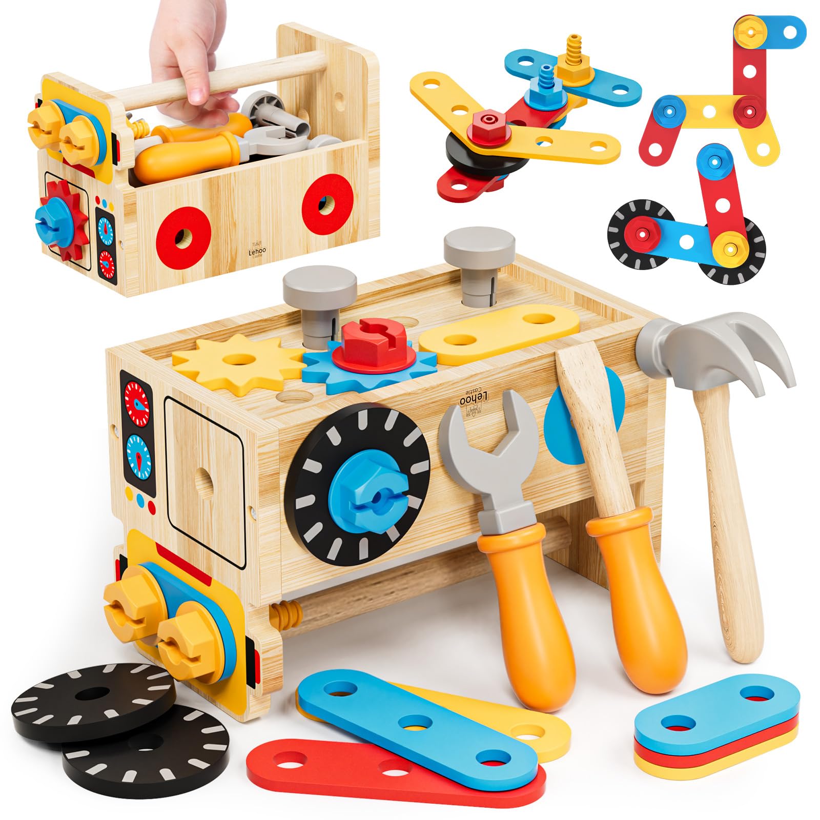 Foto 2 pulgar | Juego De Herramientas Lehoo Castle Kids De Madera, 29 Piezas, De 2 A 5 Años, Con Caja - Venta Internacional.