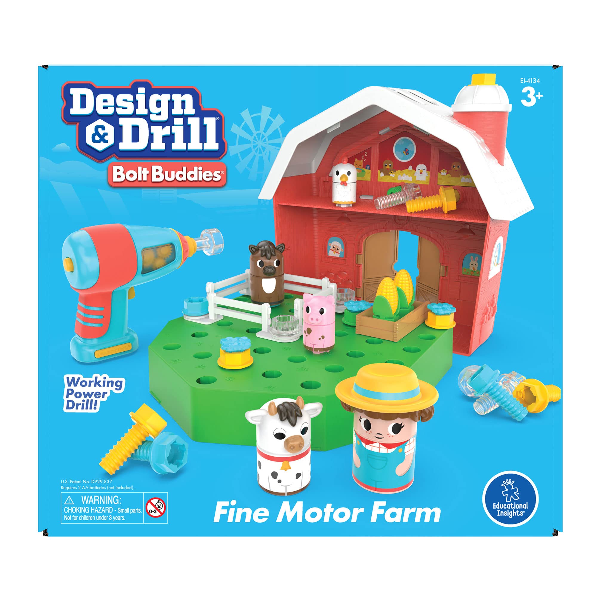 Foto 3 pulgar | Take Apart Toy Educational Insights Design & Drill Farm 3+ - Venta Internacional.