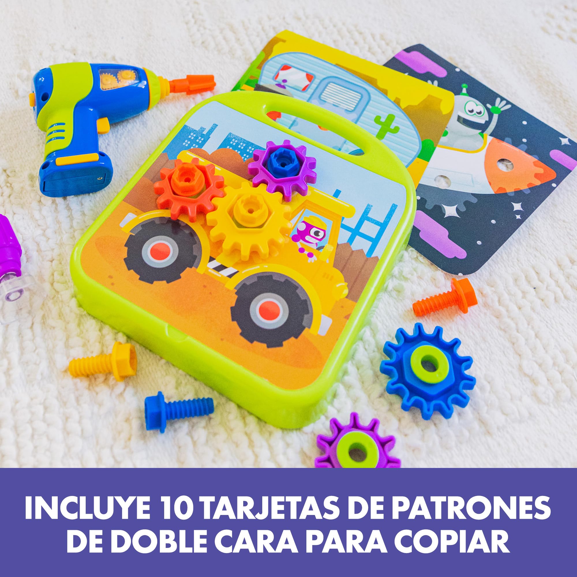 Foto 6 pulgar | Engranajes De Perforación Y Diseño De Toy Workshop Educational Insights, 55 Piezas - Venta Internacional.