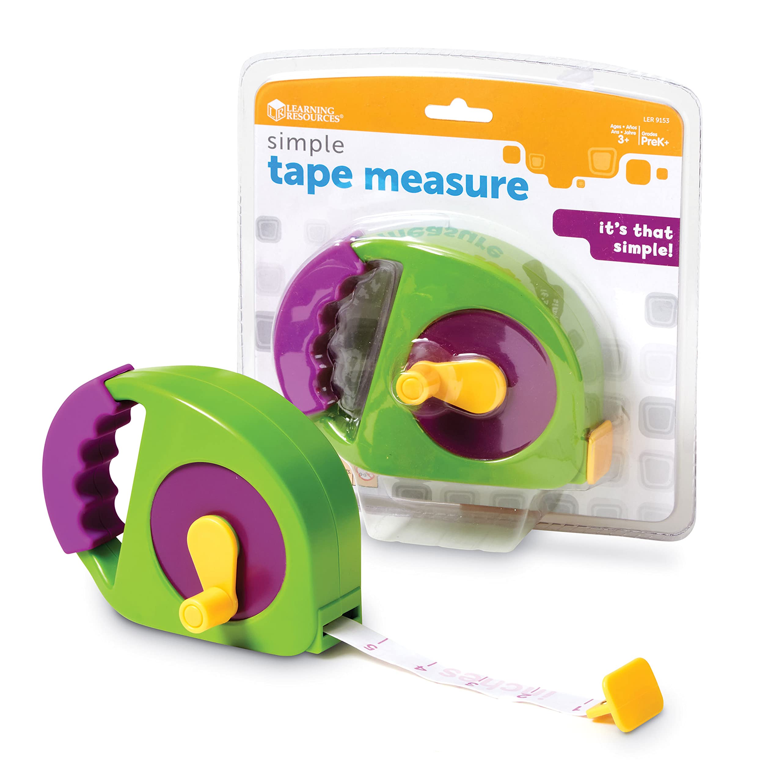 Tape Measure Learning Resources, Juguete Retráctil Simple De 4 Pies - Venta Internacional.