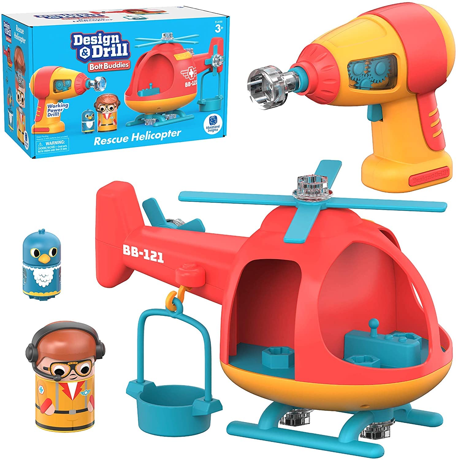 Helicóptero Take Apart Toy Educational Insights Design & Drill - Venta Internacional.