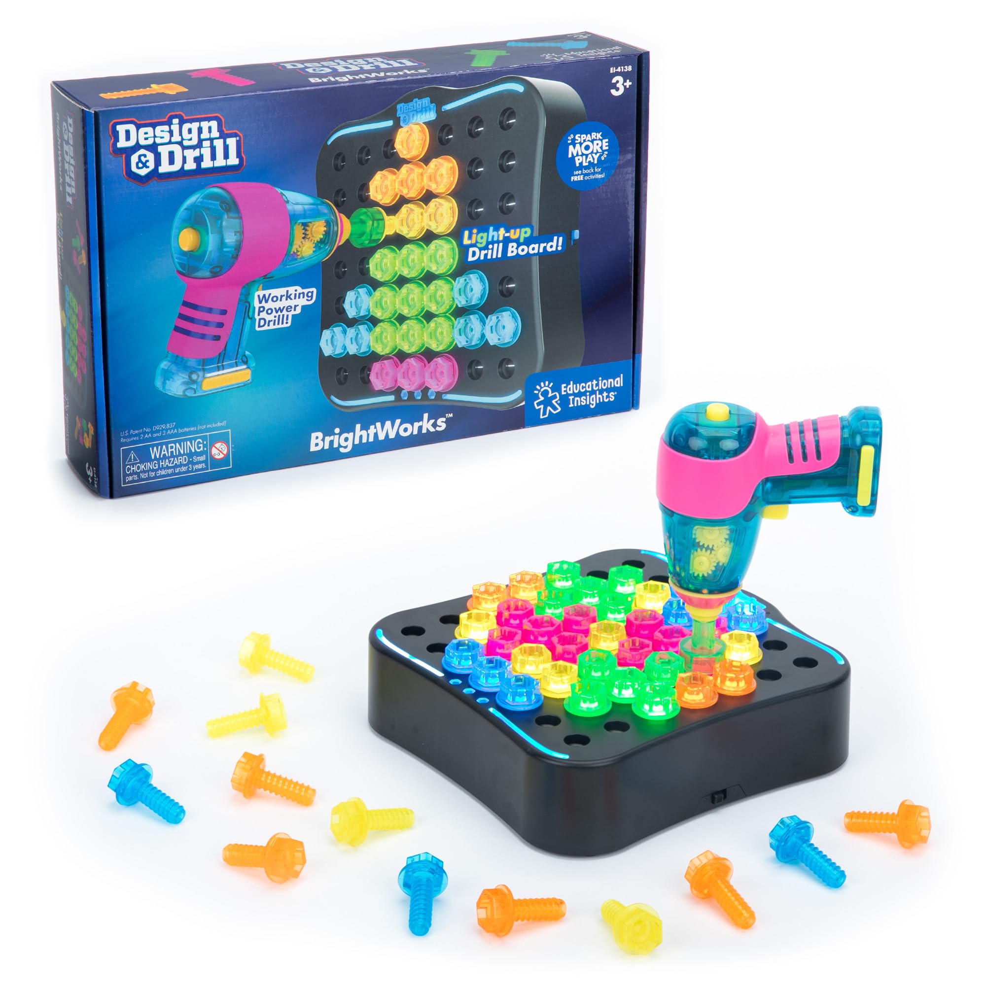 Toy Educational Insights Design & Drill Brightworks, 53 Piezas - Venta Internacional.