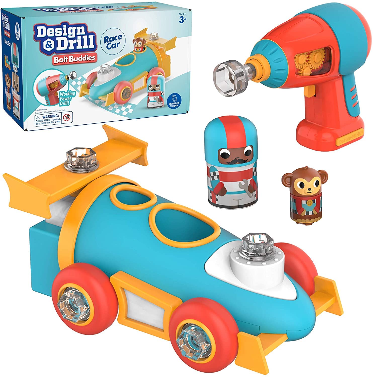 Take Apart Toy Educational Insights Diseña Y Perfora Un Coche De Carreras - Venta Internacional.