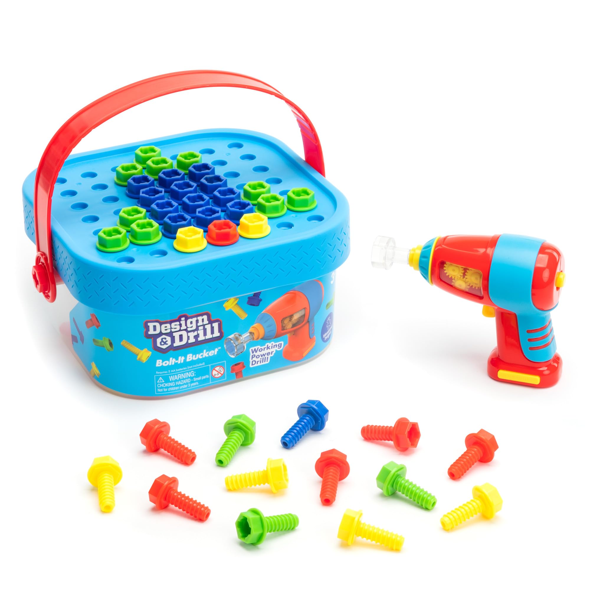 Cubo Atornillable Toy Educational Insights Design & Drill 56 Piezas - Venta Internacional
