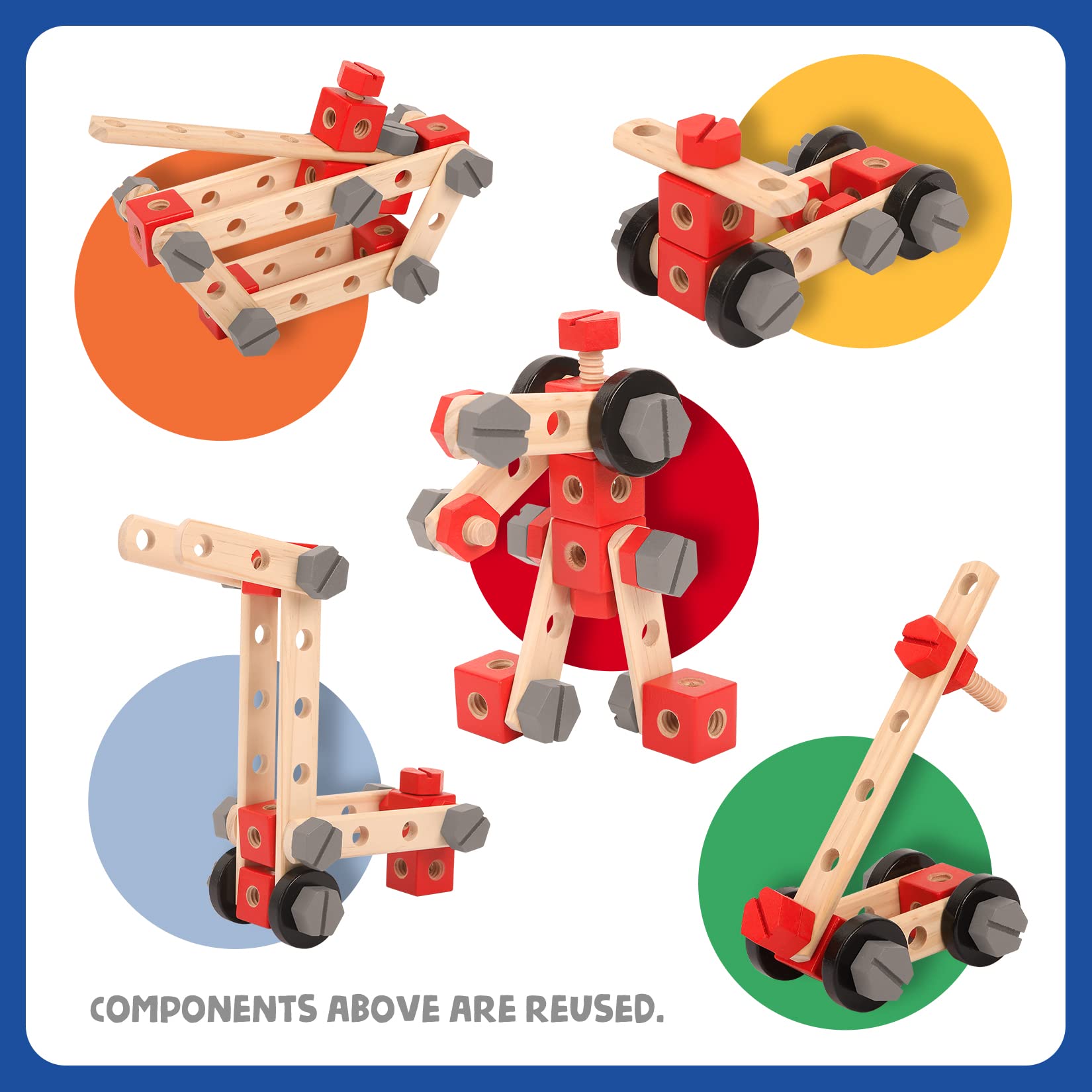 Foto 7 pulgar | Banco de Herramientas de Madera Workpro para Niños 70 Piezas - Venta Internacional
