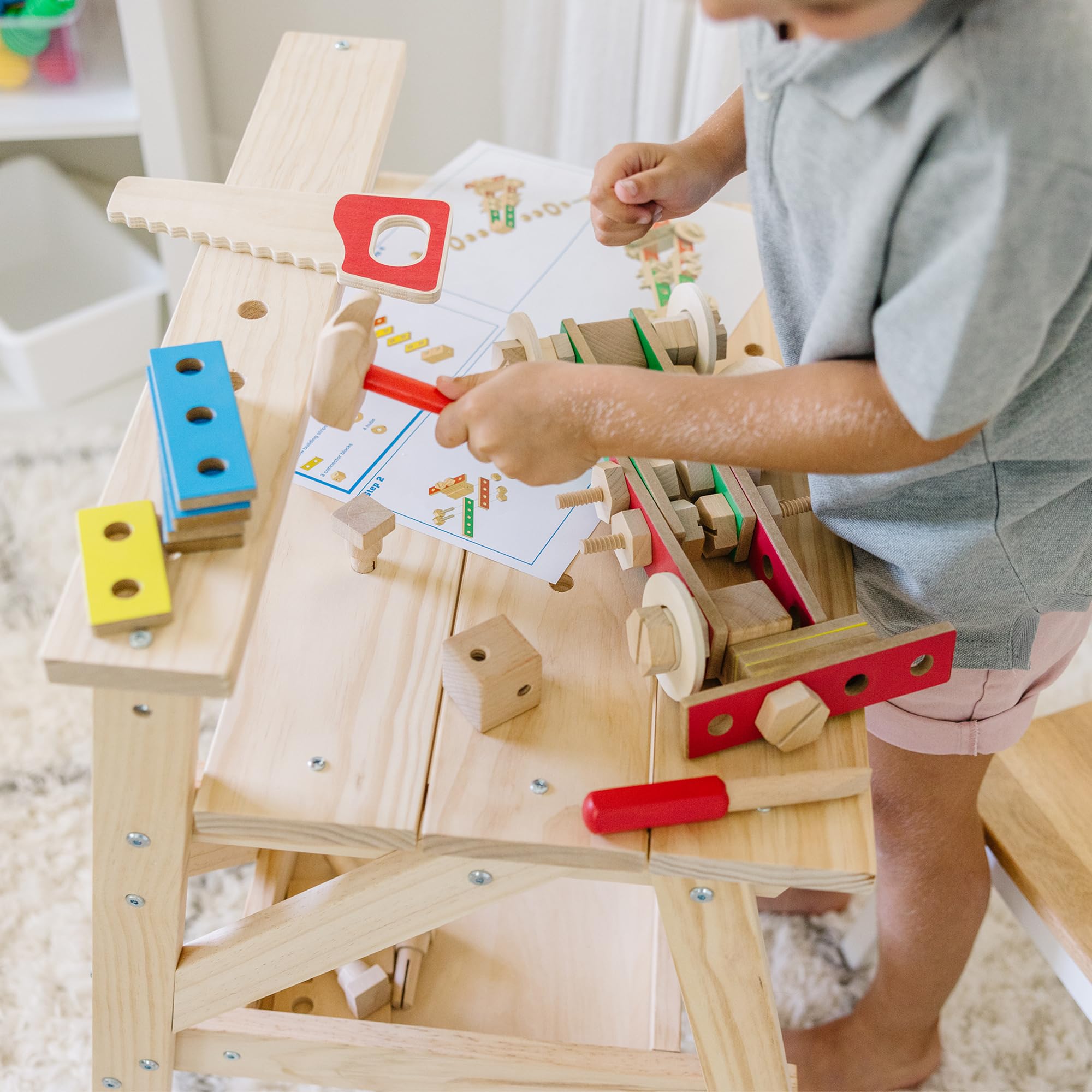 Foto 2 | Banco de Trabajo Toy Workbench Melissa & Doug Madera - Venta Internacional