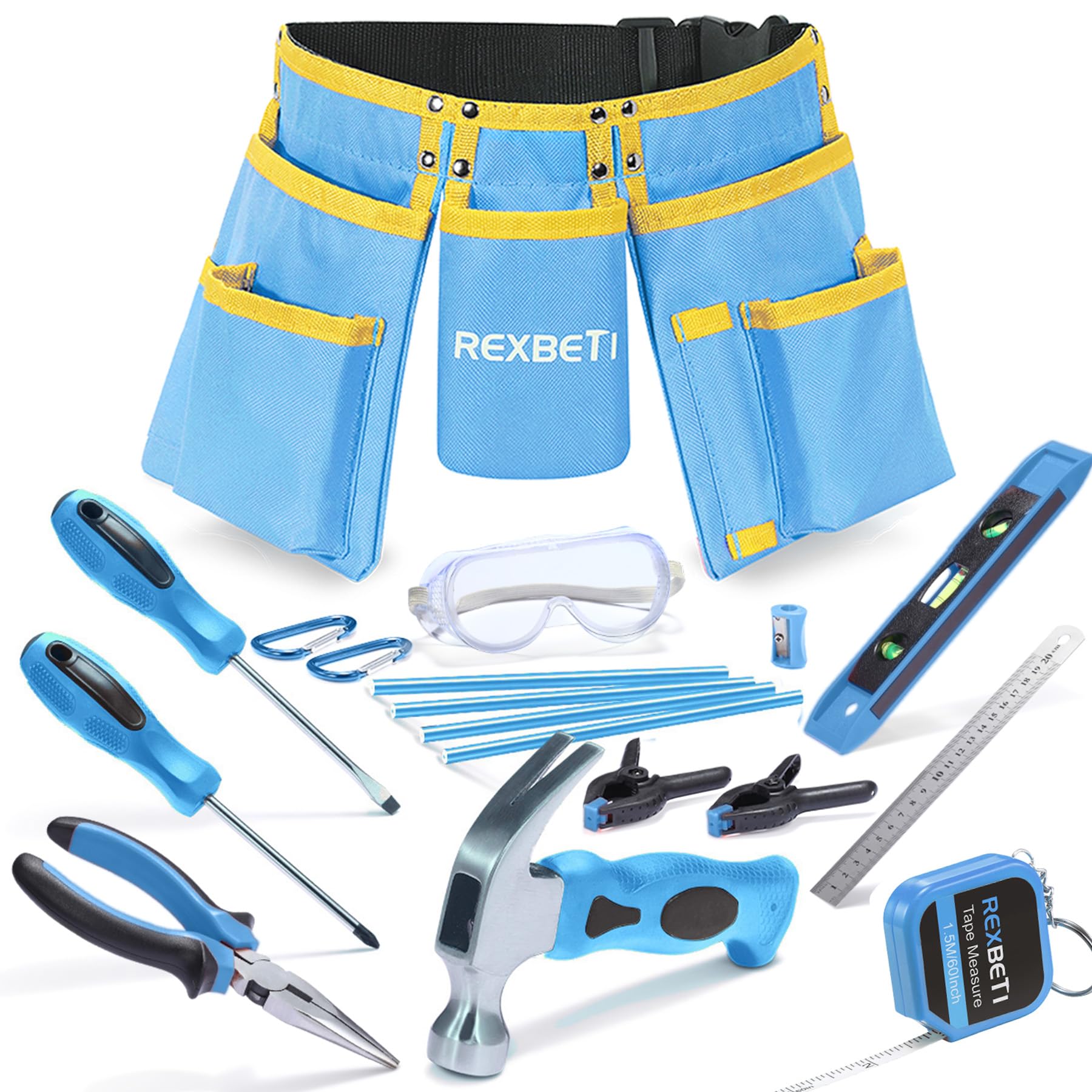 Foto 1 | Juego De Herramientas Rexbeti Young Builder's De 18 Piezas Con Cinturón De Herramientas Para Niños, Azul - Vent