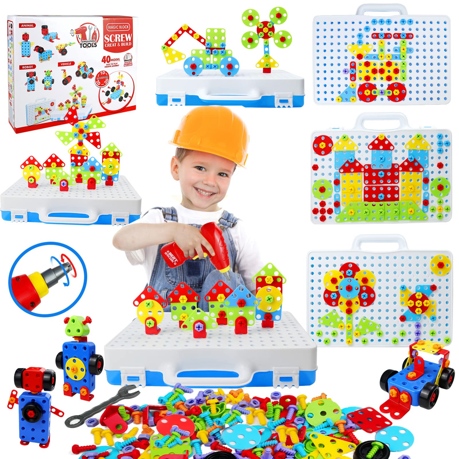 Foto 2 pulgar | Juego De Brocas De Construcción Aotipol Stem Toy 232 Piezas Para Niños De 3 A 8 Años - Venta Internacional.
