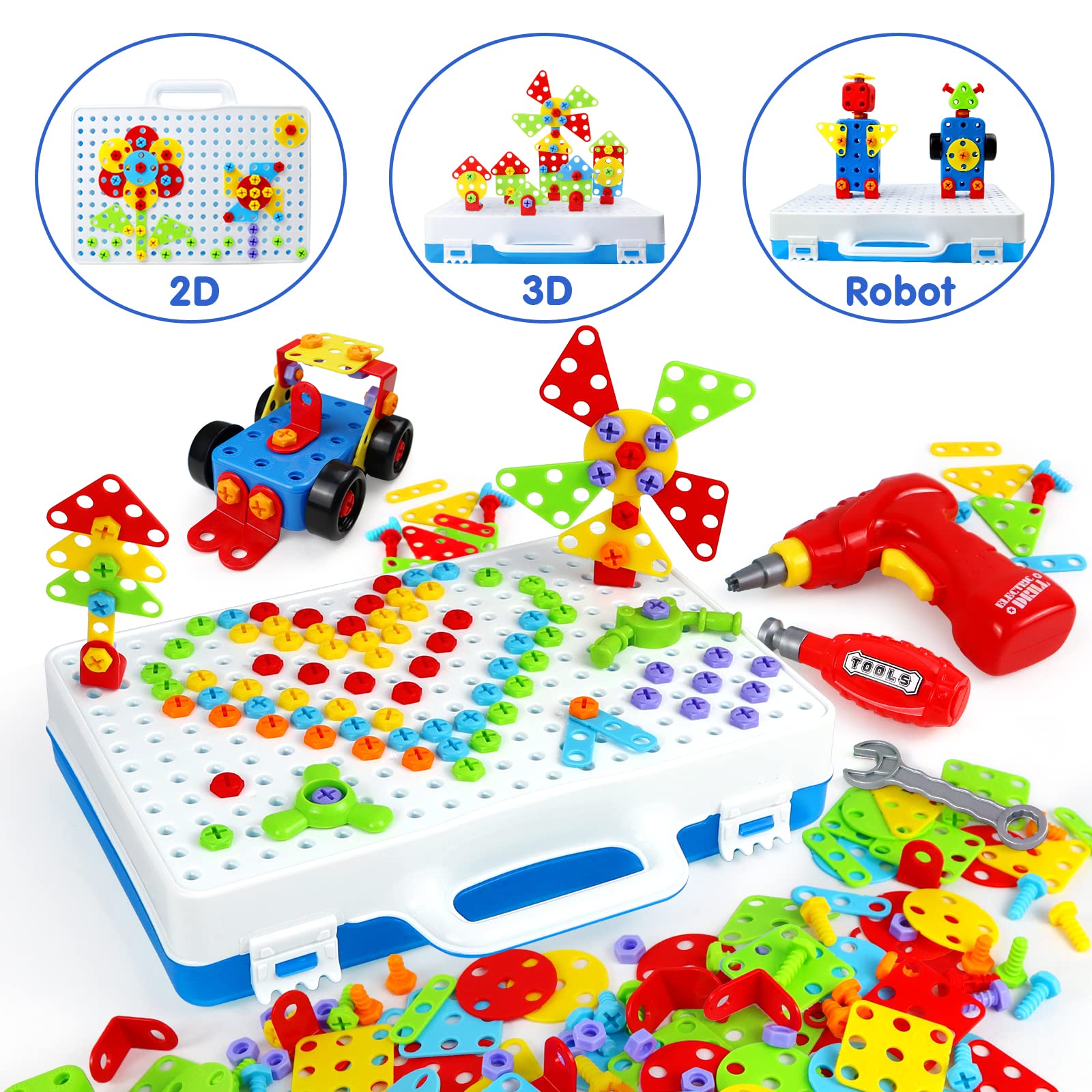Foto 6 pulgar | Juego De Brocas De Construcción Aotipol Stem Toy 232 Piezas Para Niños De 3 A 8 Años - Venta Internacional.