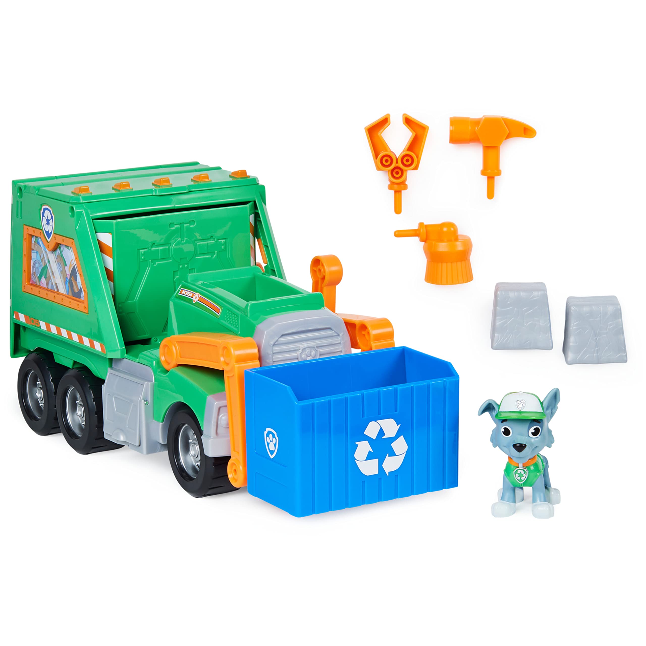 Foto 2 pulgar | Camión De Juguete Paw Patrol Rocky Reúsalo Con Figura Y 3 Herramientas, Más De 3 - Venta Internacional.