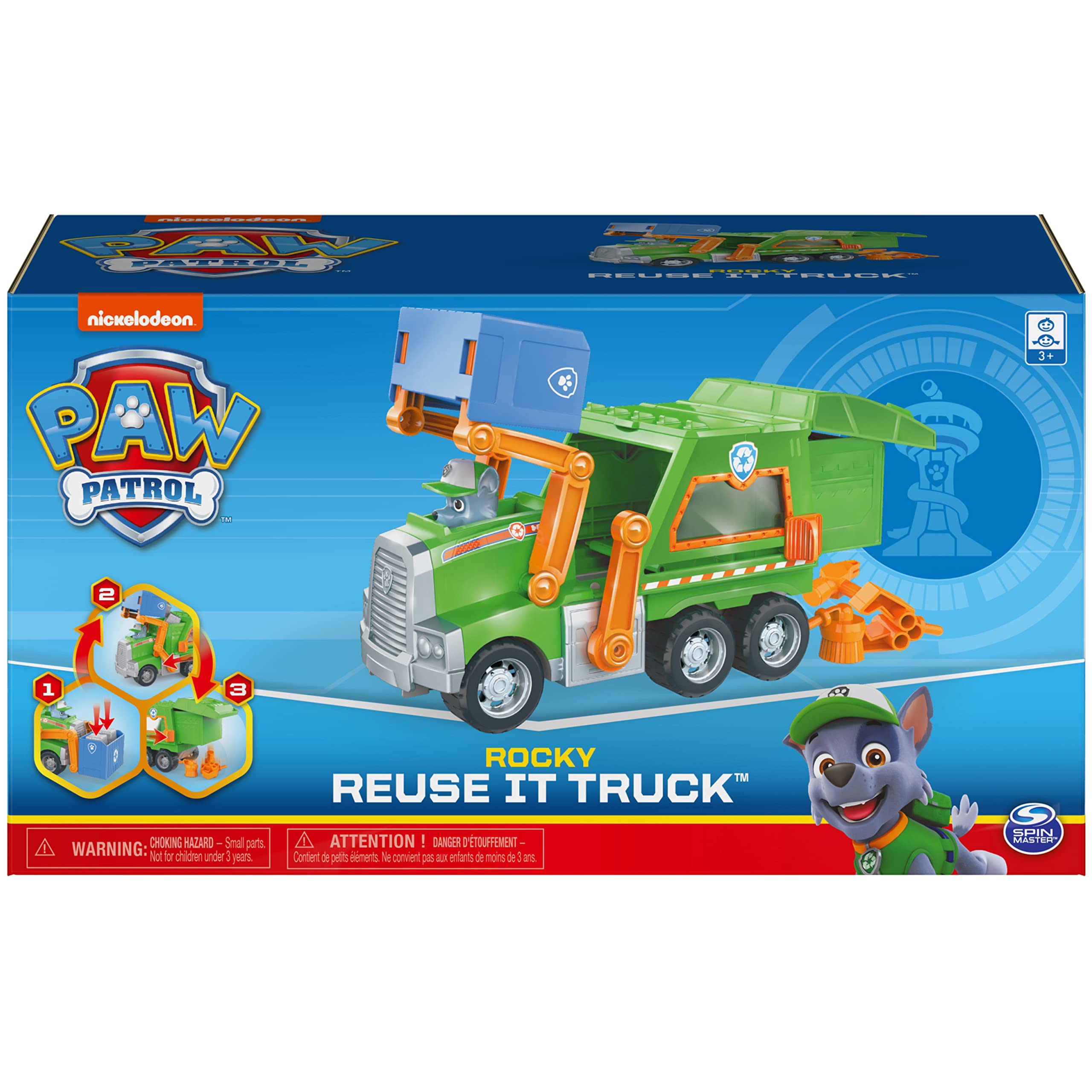 Foto 3 pulgar | Camión De Juguete Paw Patrol Rocky Reúsalo Con Figura Y 3 Herramientas, Más De 3 - Venta Internacional.