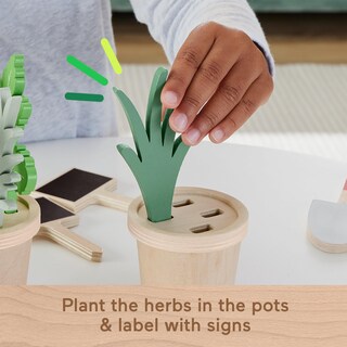 Foto 4 | Juego De Herramientas Y Jardín De Hierbas De Juguete Fisher-price Wood, 12 Piezas, 3+y - Venta Internacional.