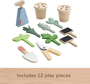 Foto 5 | Juego De Herramientas Y Jardín De Hierbas De Juguete Fisher-price Wood, 12 Piezas, 3+y - Venta Internacional.