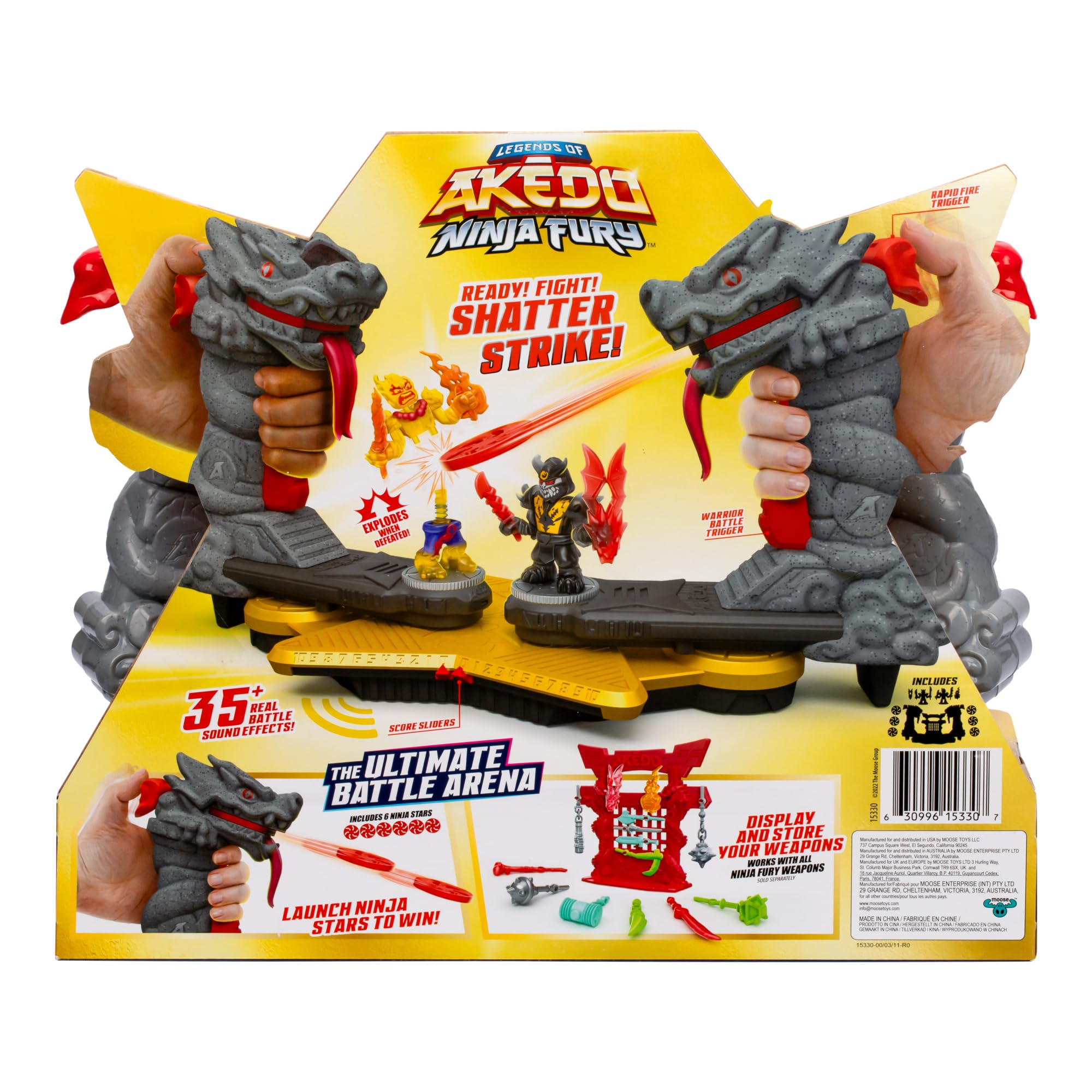 Foto 4 pulgar | Campo De Batalla Akedo Legends Of Akedo Ninja Fury Con 2 Guerreros - Venta Internacional.
