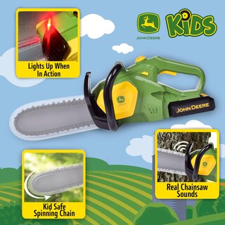 Foto 3 | Motosierra De Juguete John Deere Power Tools Con Luces Y Sonidos - Venta Internacional.