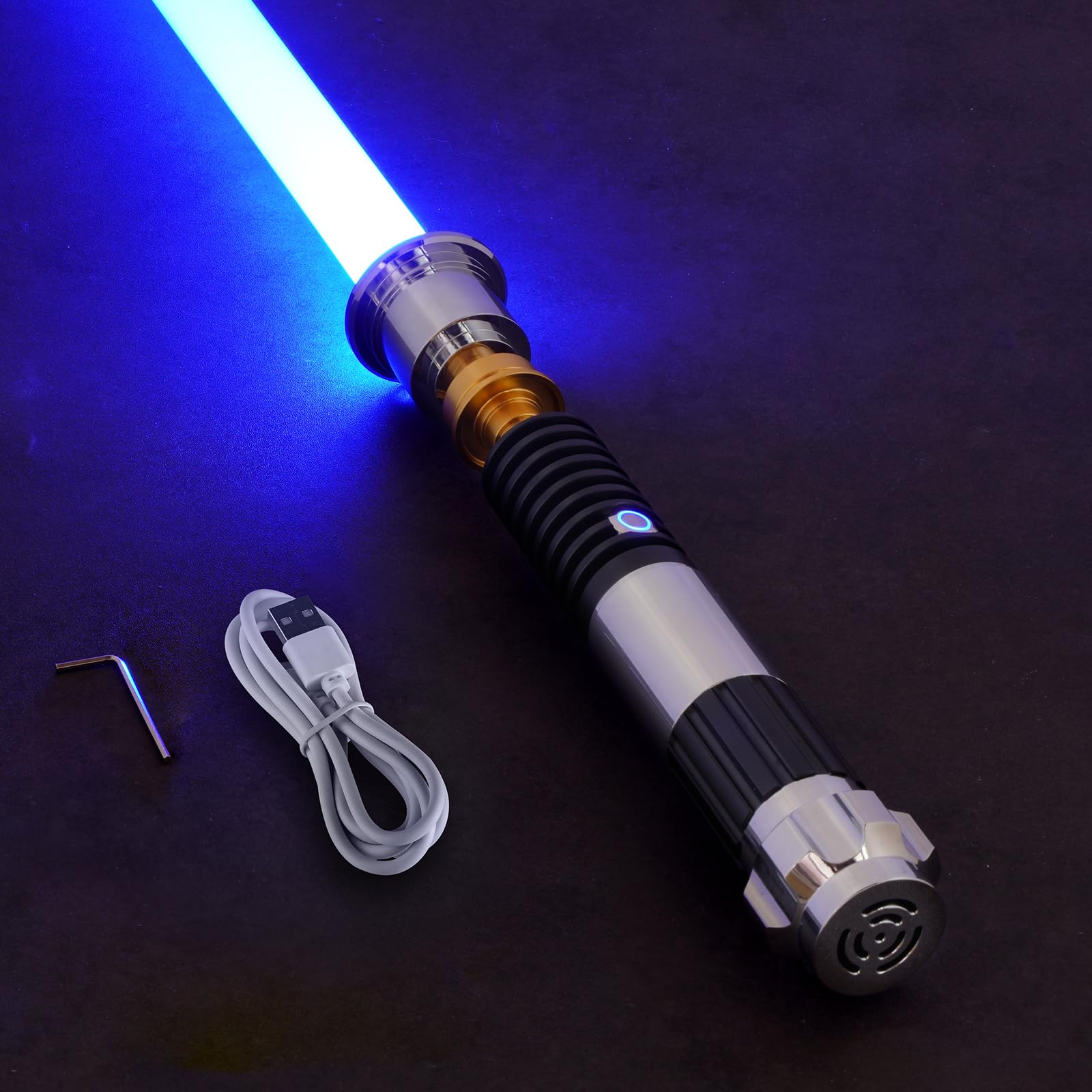 Foto 2 | Espada Láser Vevor Heavy Metal Hilt Rgb Dueling, 12 Colores Y 16 Sonidos - Venta Internacional.