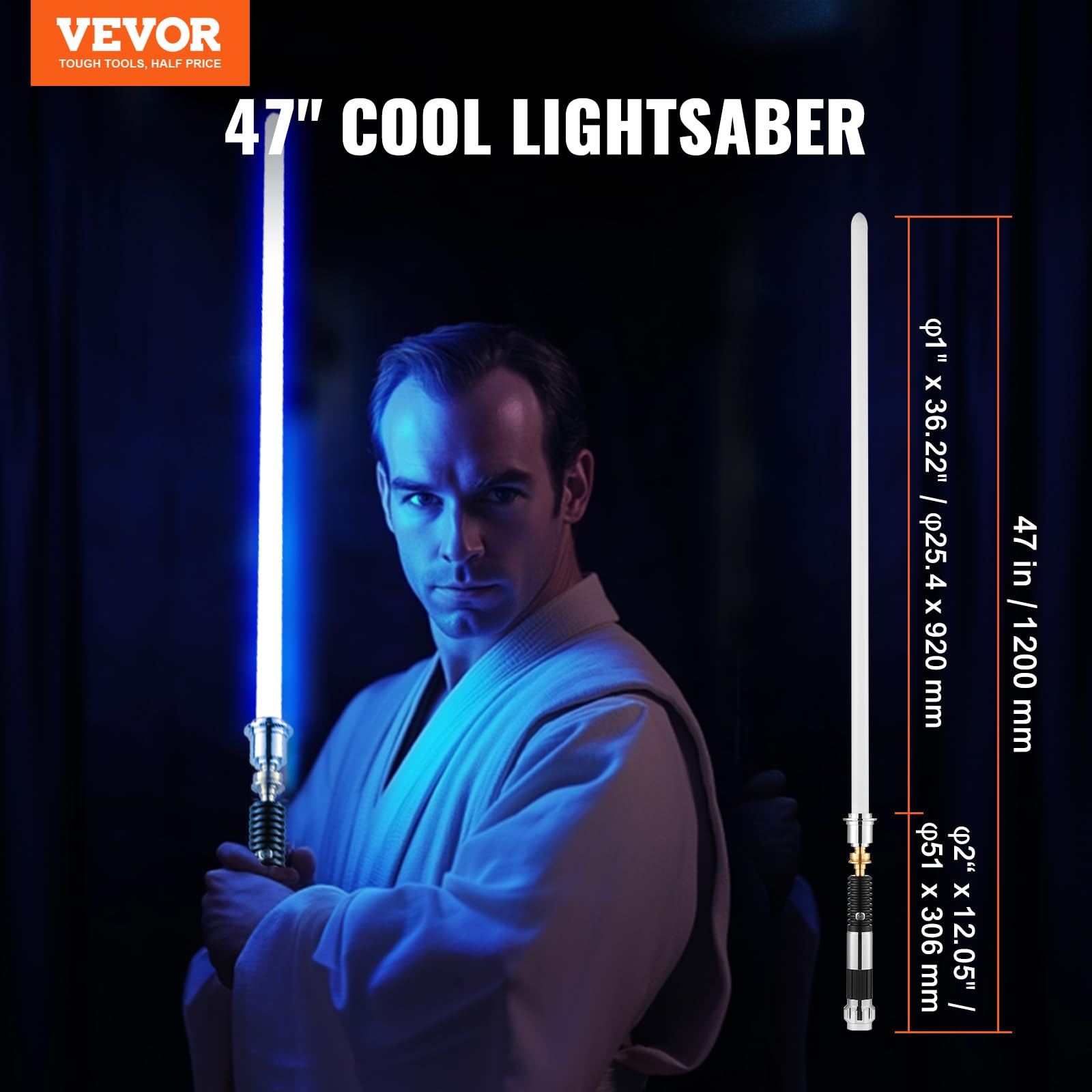 Foto 4 pulgar | Espada Láser Vevor Heavy Metal Hilt Rgb Dueling, 12 Colores Y 16 Sonidos - Venta Internacional.