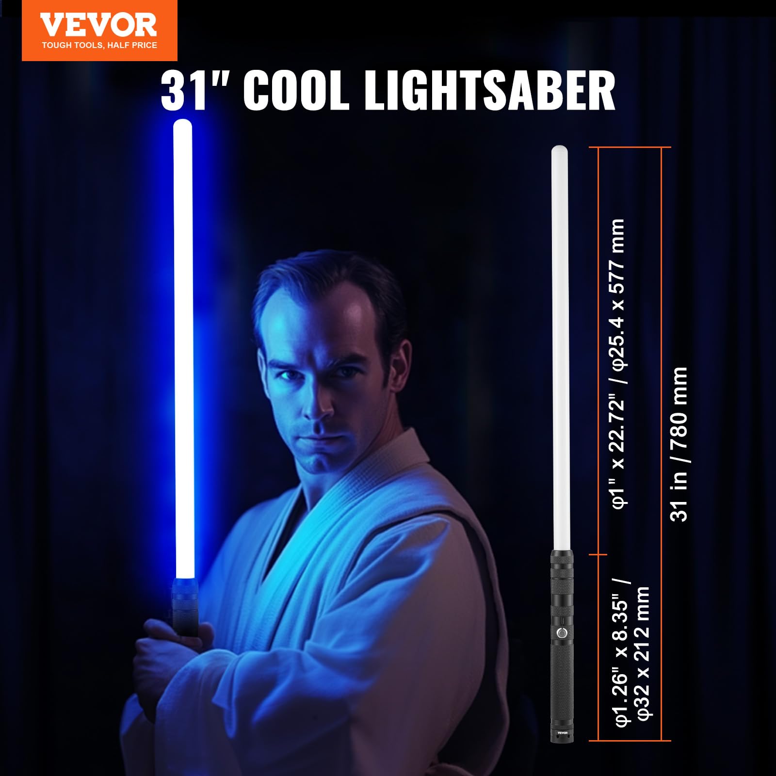 Foto 4 pulgar | Mango De Aleación Dueling Lightsaber Vevor Con 14 Colores Rgb, 6 Modos - Venta Internacional.