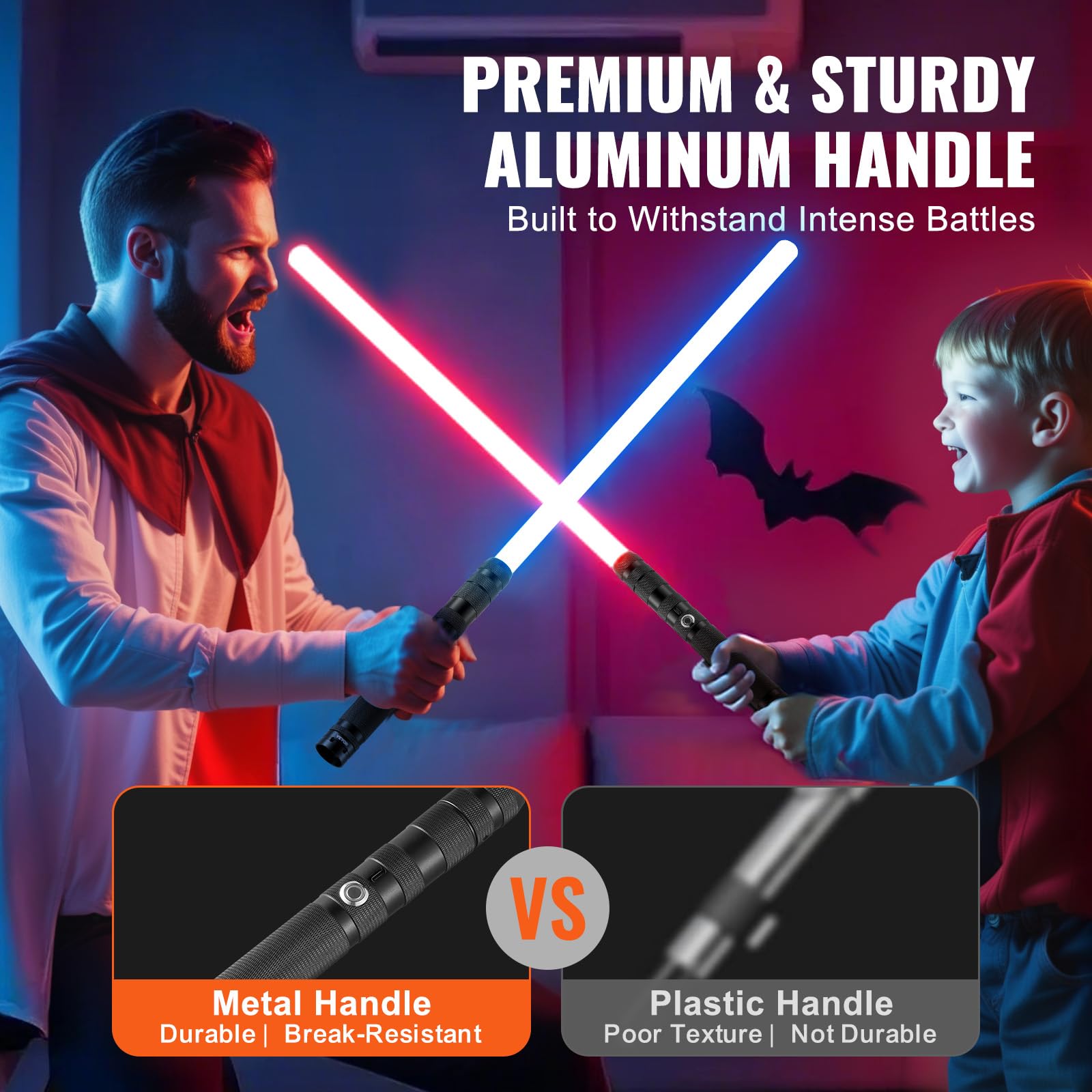 Foto 7 pulgar | Mango De Aleación Dueling Lightsaber Vevor Con 14 Colores Rgb, 6 Modos - Venta Internacional.