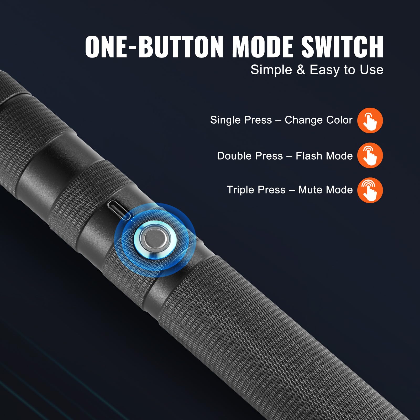 Foto 8 pulgar | Mango De Aleación Dueling Lightsaber Vevor Con 14 Colores Rgb, 6 Modos - Venta Internacional.
