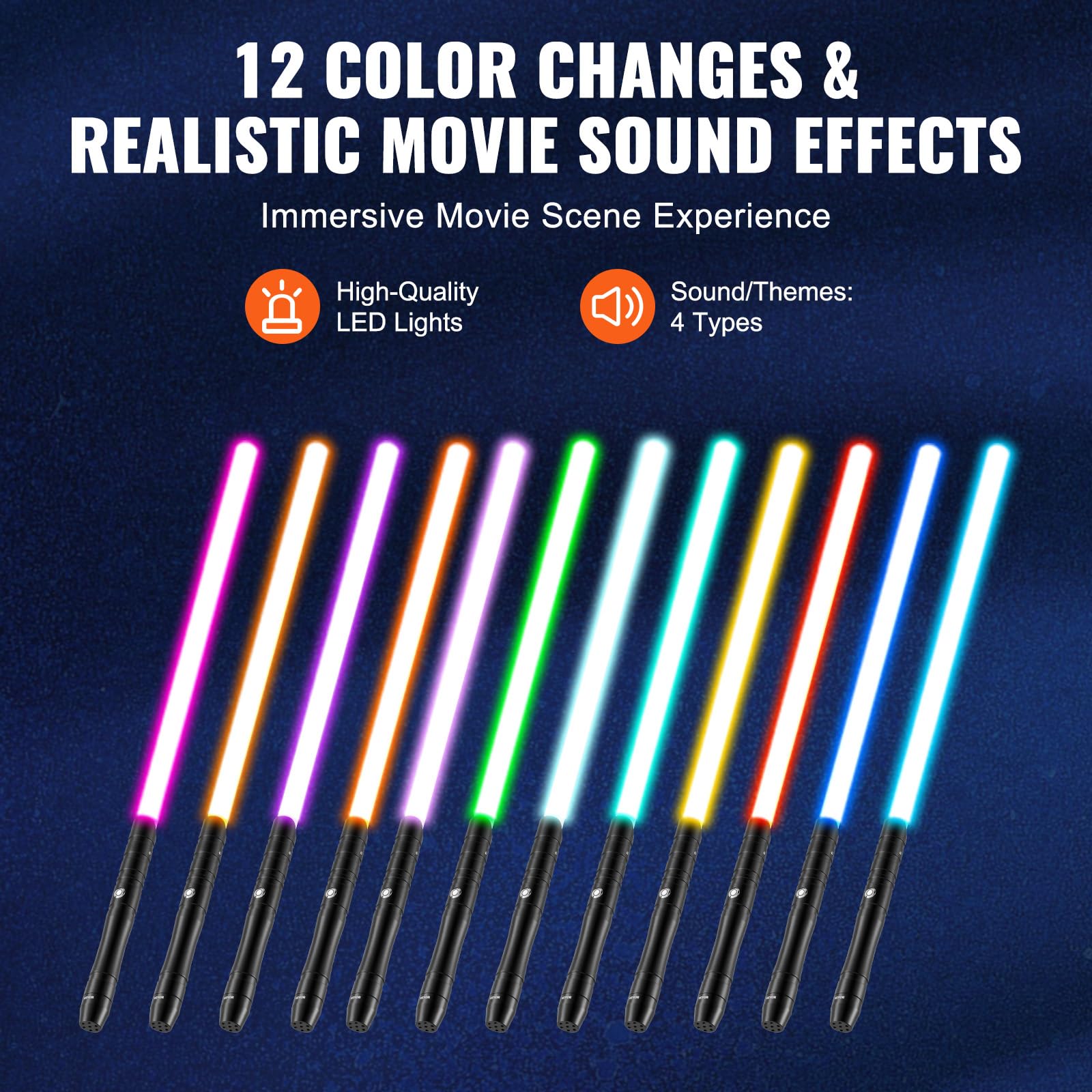 Foto 6 pulgar | Lightsaber Vevor 2 En 1 Heavy Metal Hilt Rgb Con Efectos De Sonido - Venta Internacional.