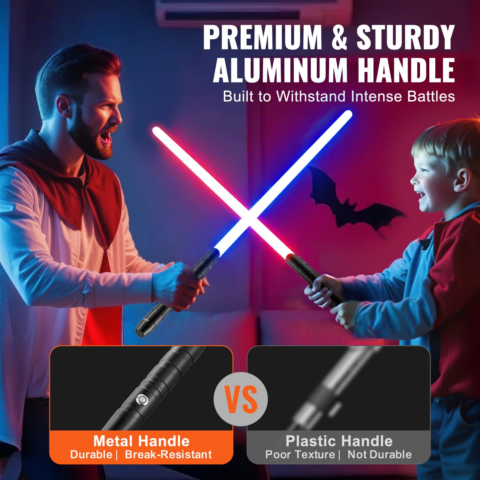 Foto 6 | Lightsaber Vevor 2 En 1 Heavy Metal Hilt Rgb Con Efectos De Sonido - Venta Internacional.