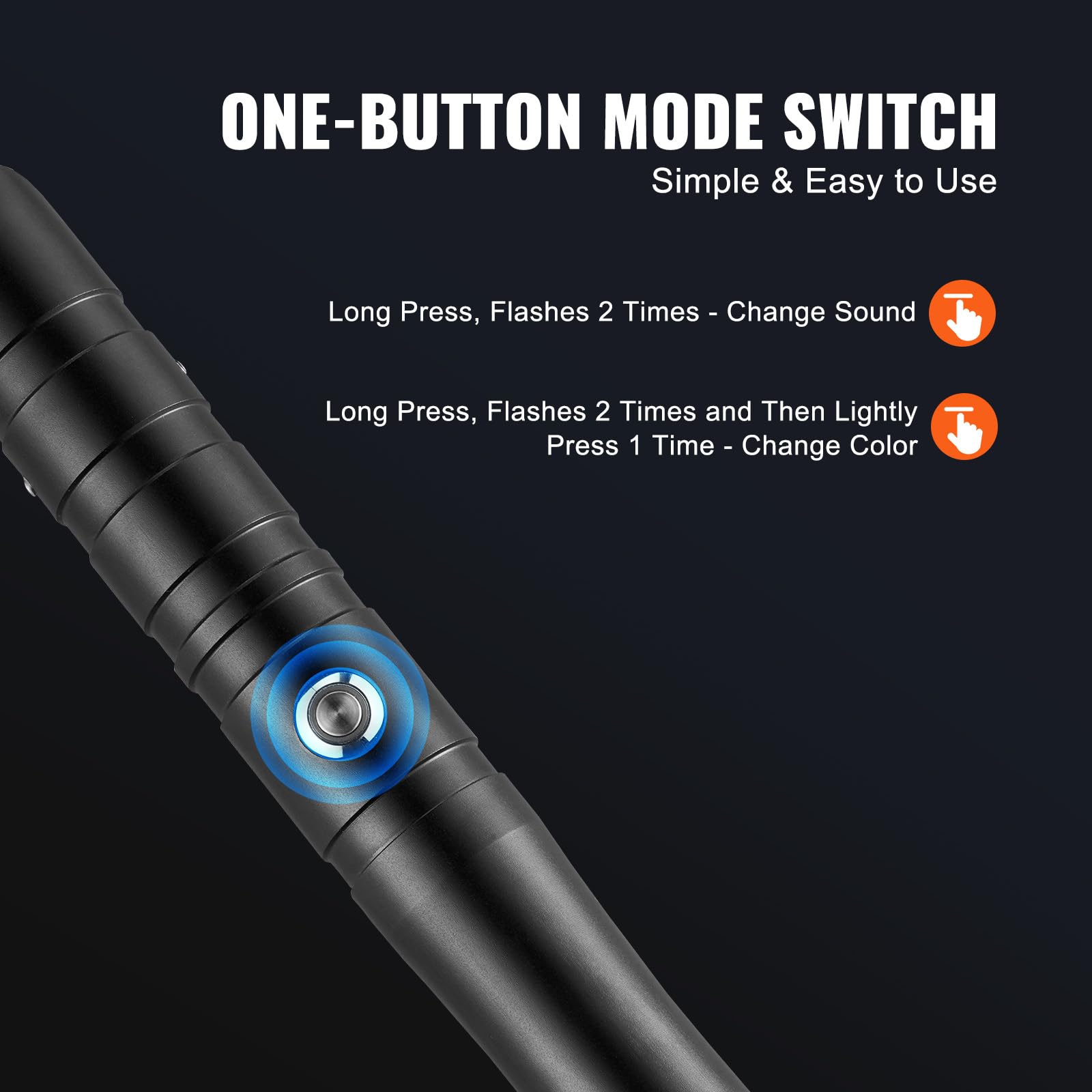 Foto 8 pulgar | Lightsaber Vevor 2 En 1 Heavy Metal Hilt Rgb Con Efectos De Sonido - Venta Internacional.