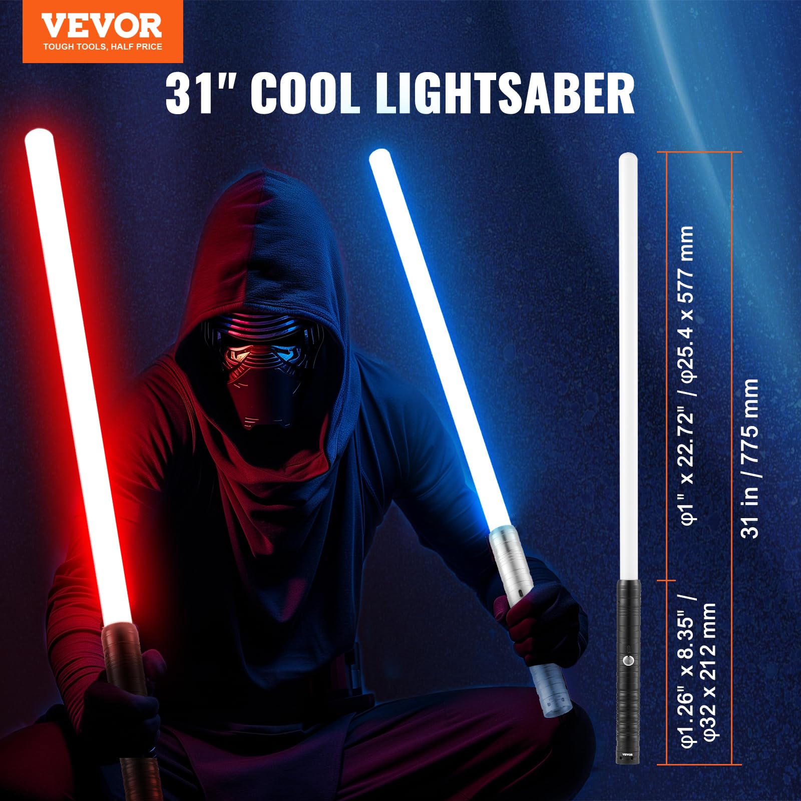 Foto 4 pulgar | Dueling Lightsaber Vevor 2 En 1 Con 7 Colores Rgb Y Efectos De Sonido - Venta Internacional.