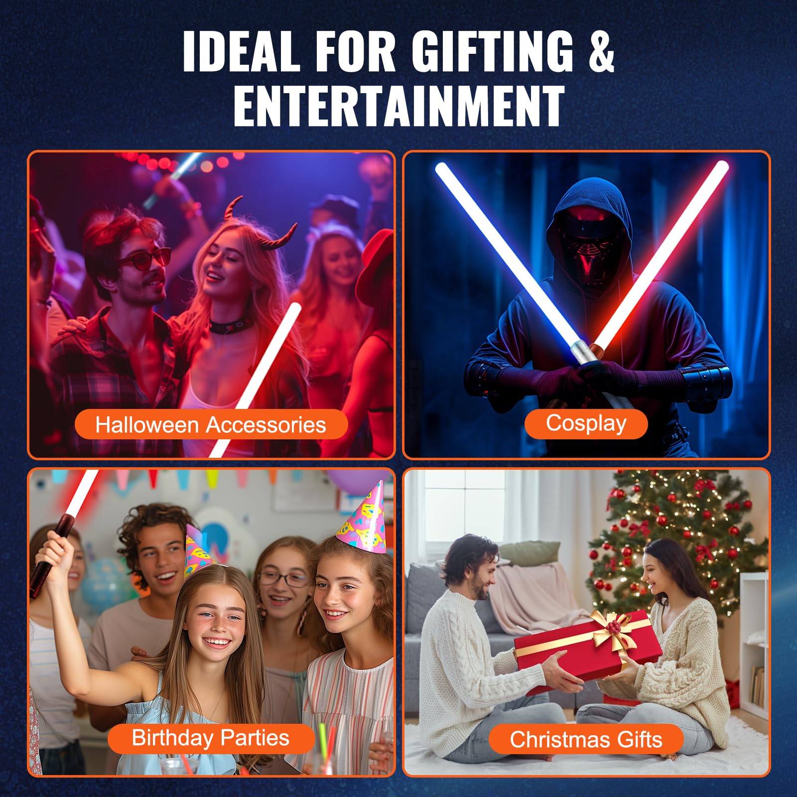 Foto 5 pulgar | Dueling Lightsaber Vevor 2 En 1 Con 7 Colores Rgb Y Efectos De Sonido - Venta Internacional.
