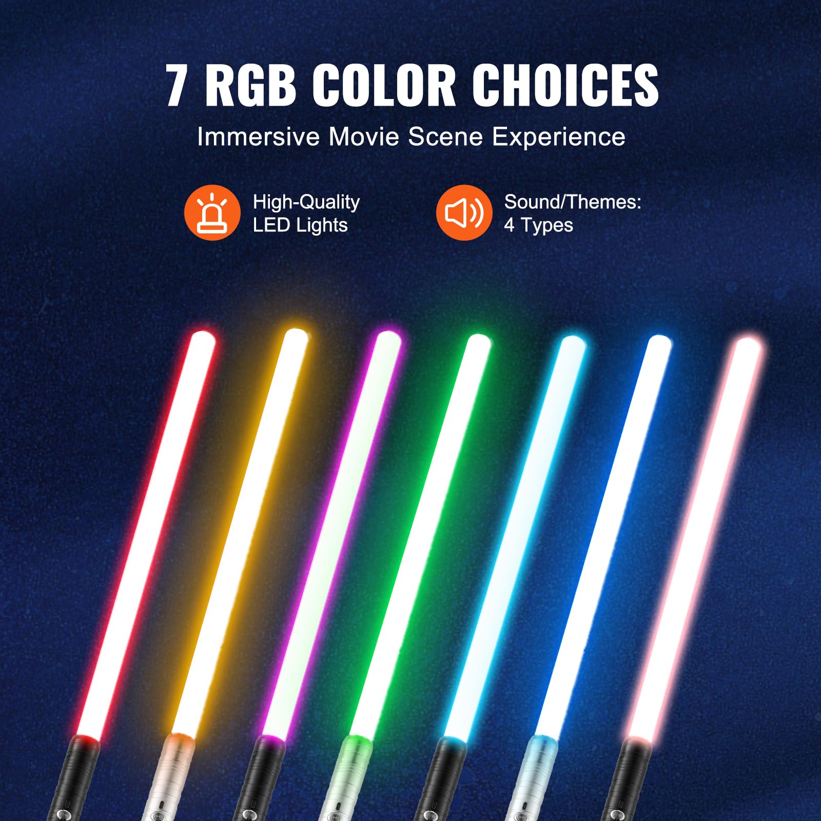 Foto 6 pulgar | Dueling Lightsaber Vevor 2 En 1 Con 7 Colores Rgb Y Efectos De Sonido - Venta Internacional.