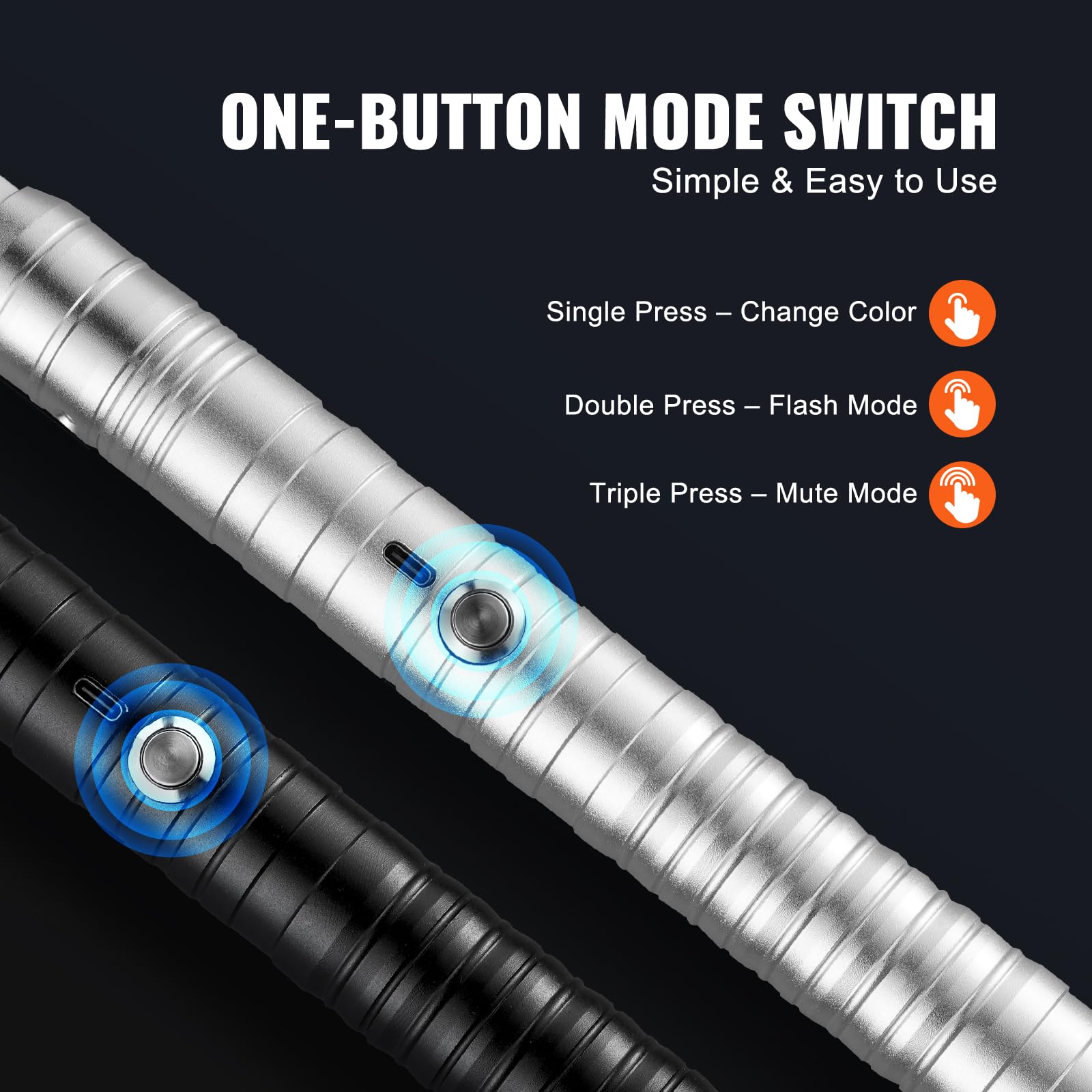 Foto 8 pulgar | Dueling Lightsaber Vevor 2 En 1 Con 7 Colores Rgb Y Efectos De Sonido - Venta Internacional.