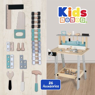 Foto 2 | Kids House Presenta Su Mesa De Trabajo De Carpintería Para Niños: ¡herramientas Y Tornillos Que Elevan La Di
