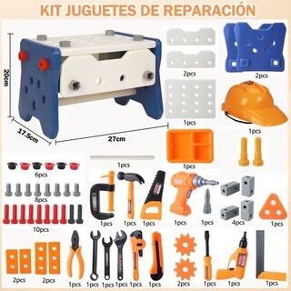 Foto 3 | Caja de Herramientas de Juguete Para Niños Tucson De J 58 Pzs