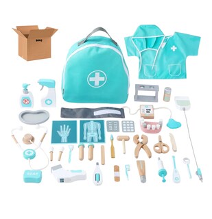 Foto 1 | 36 Piezas De Madera Doctor Playset Belug Role Play Azul