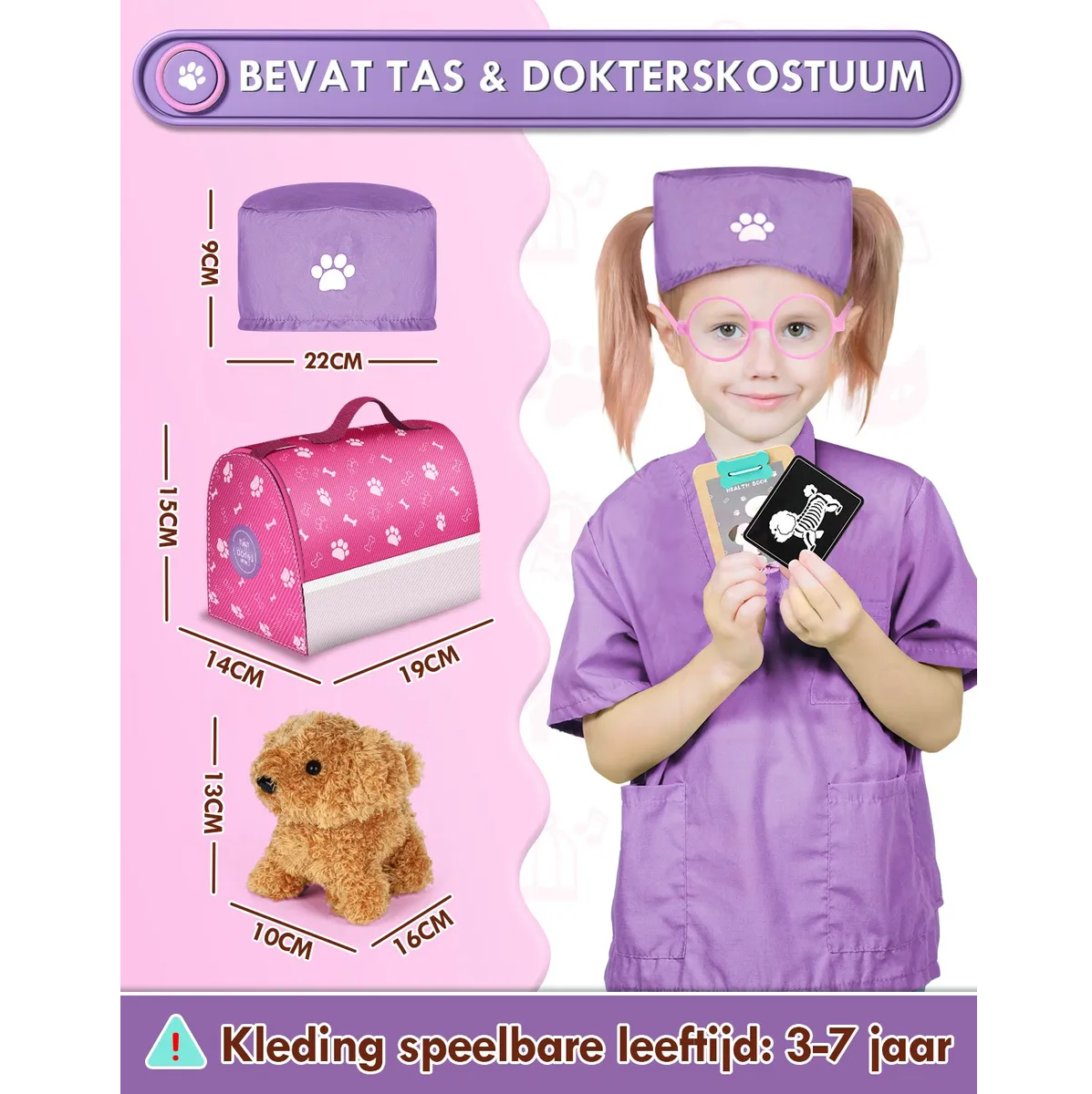 Foto 3 pulgar | Juguete De Médicos  Belug De Rol Para Niños De Ascota Morado Con Rosa