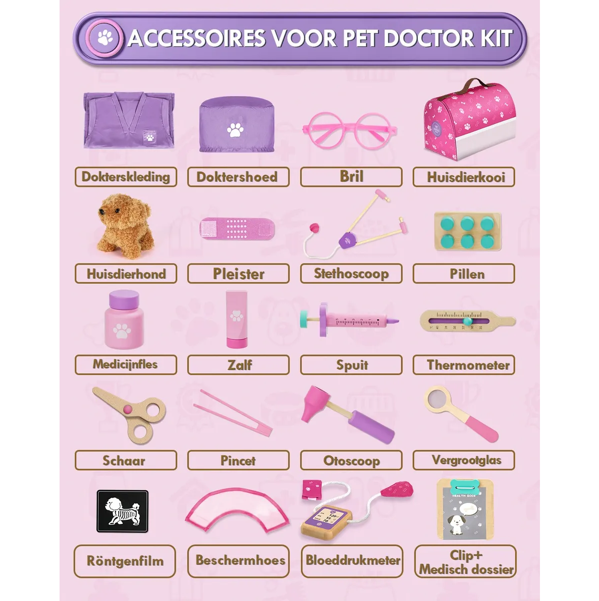 Foto 5 pulgar | Juguete De Médicos  Belug De Rol Para Niños De Ascota Morado Con Rosa