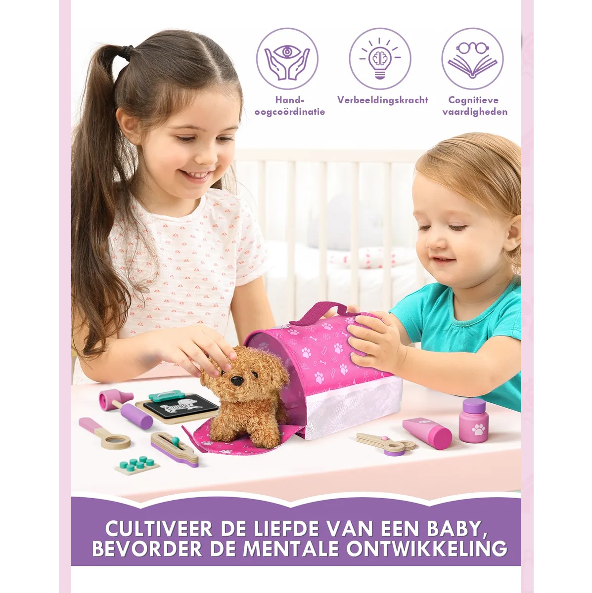 Foto 6 pulgar | Juguete De Médicos  Belug De Rol Para Niños De Ascota Morado Con Rosa