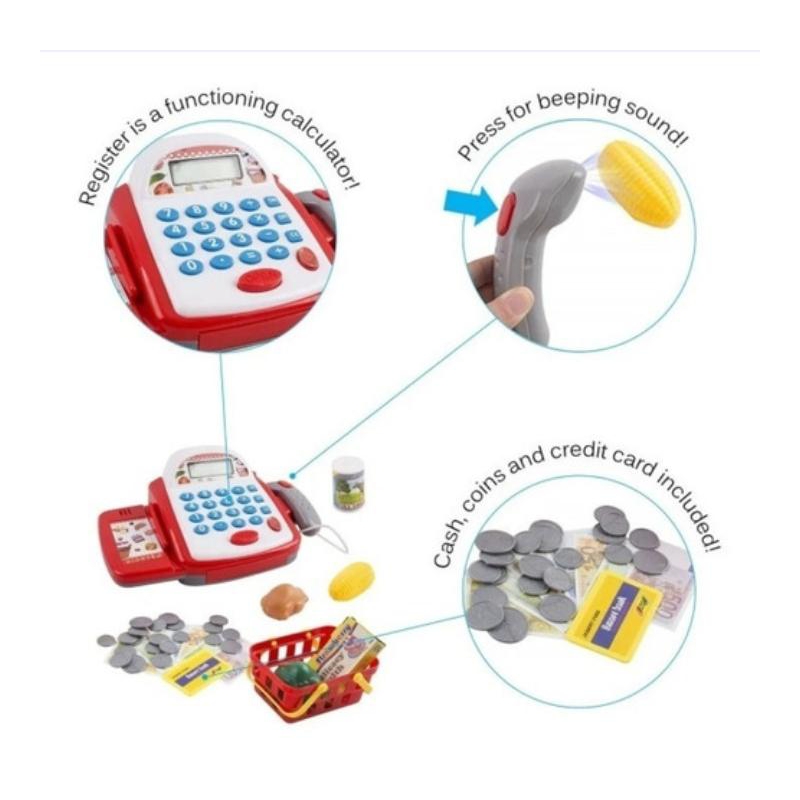 Foto 4 | Caja Registradora de Juguete con Accesorios y Sonido - Venta Internacional