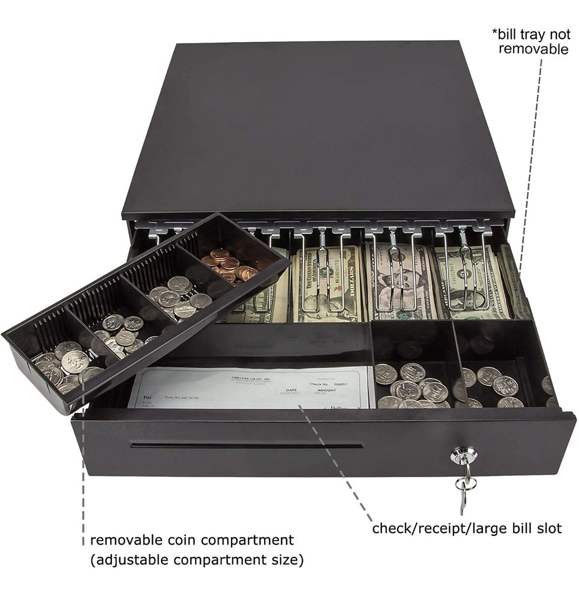 Foto 3 | Cajón Electrónico para Dinero con 5 Billetes y 5 Monedas con 2 Llaves - Venta Internacional