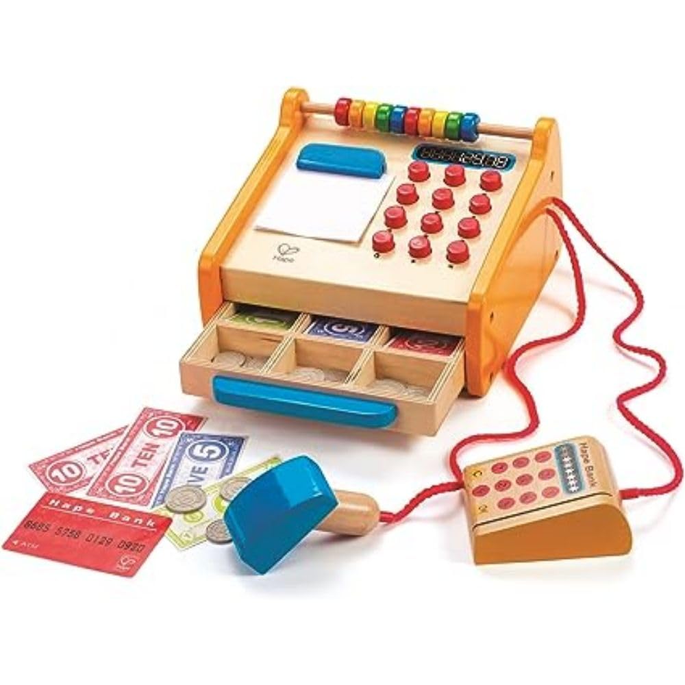 Set De Juegos De Simulación De Madera Checkout Register Hape Para Niños - Venta Internacional.