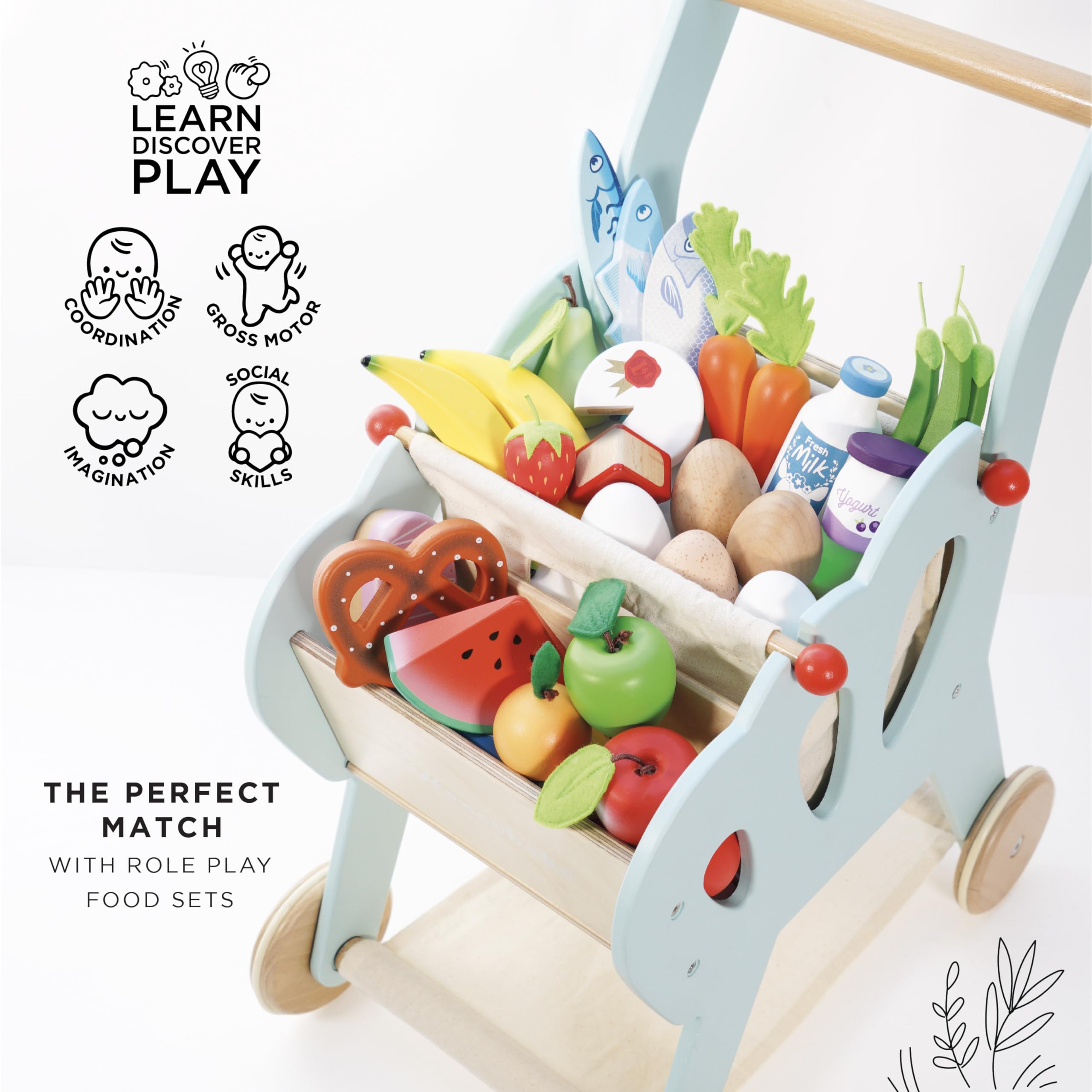 Foto 5 pulgar | Juguete Educativo De Madera, Juego De Rol, Carrito De Compras Para Supermercado Le Toy Van - Venta Internacional.
