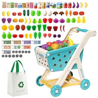 Foto 1 | Set de Carrito de Compras para Niños Jovow con Comida Simulada para Niños Tamaño 3+ - Venta Internacional