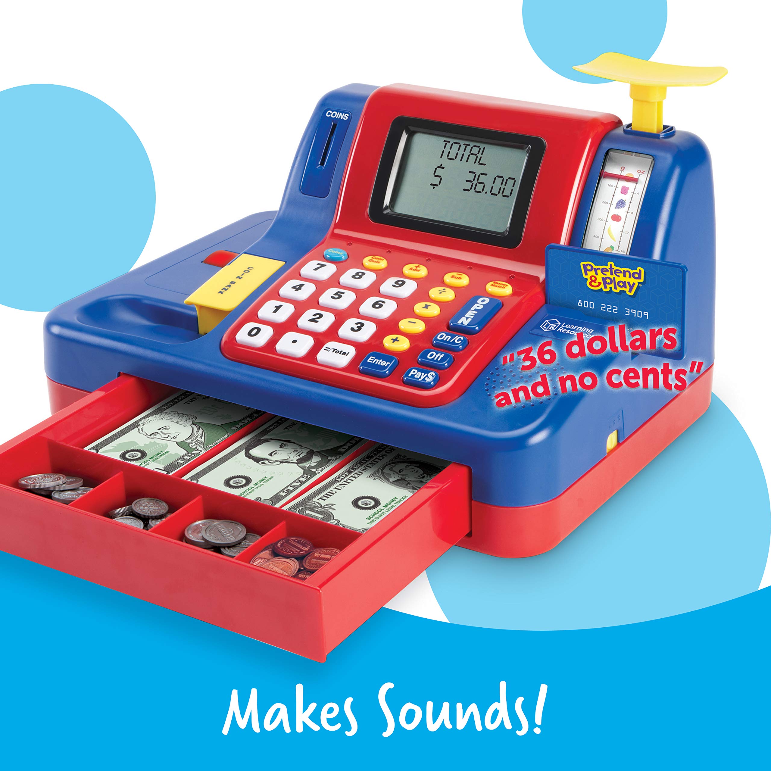 Foto 4 pulgar | Cash Register Learning Resources Pretend & Play, 73 Piezas, Juego 3+ - Venta Internacional.
