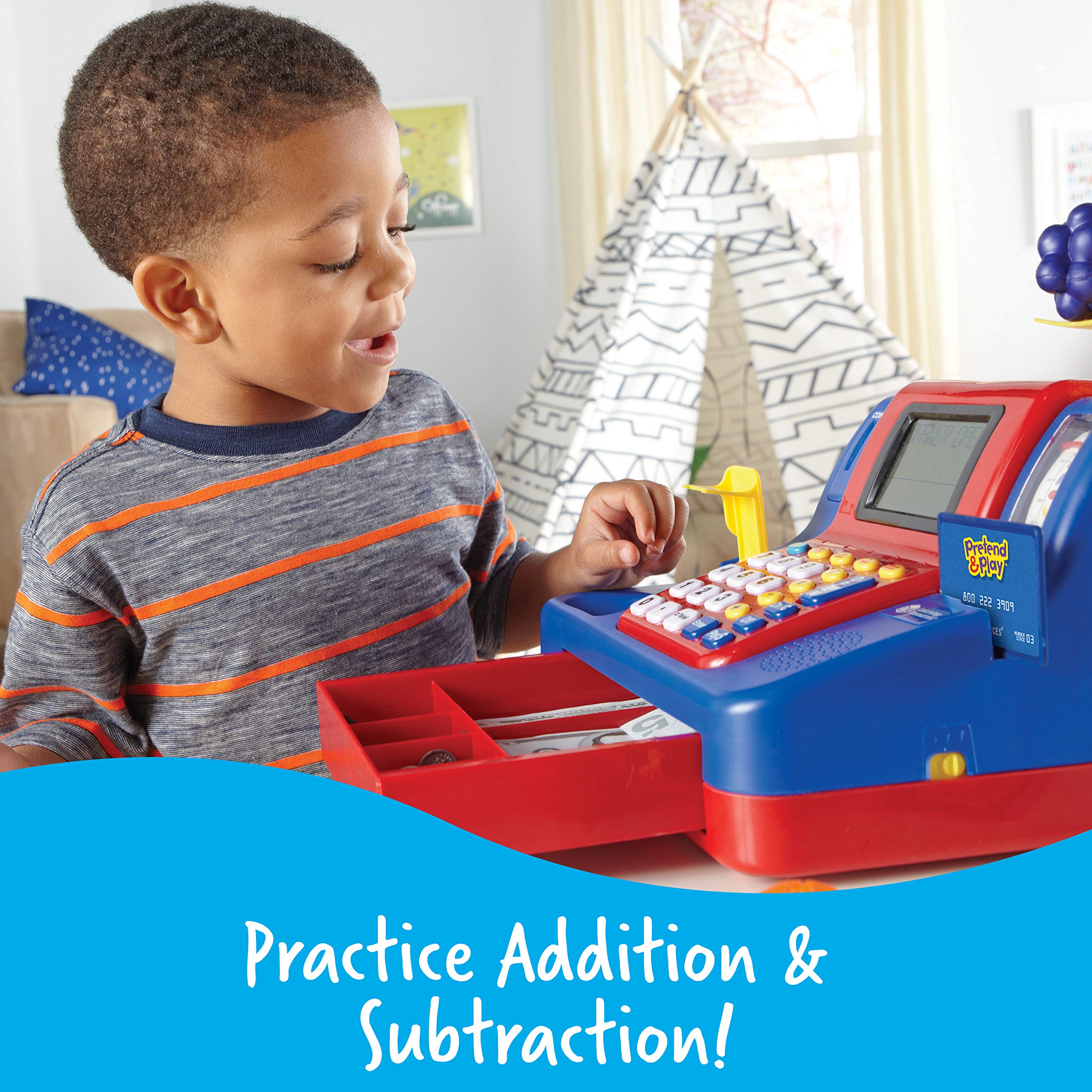 Foto 6 pulgar | Cash Register Learning Resources Pretend & Play, 73 Piezas, Juego 3+ - Venta Internacional.